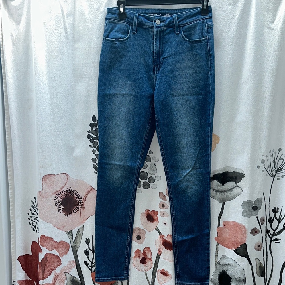 Old Navy Women's Classic Blue High Rise WOW Super Skinny Jeans